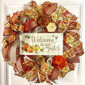 Welcome to Our Patch Fall Wreath/Glitz and Glam