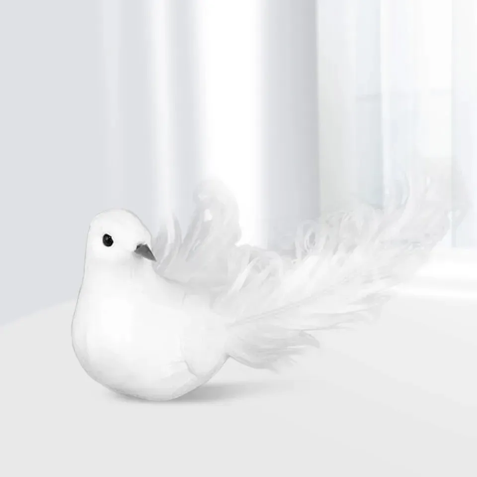 White Dove Feather Wedding Bird - Style 1