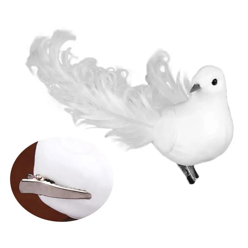 White Dove Feather Wedding Bird - Style 1