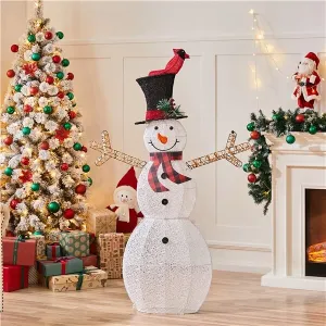 Yaheetech 5 FT Lighted Christmas Snowman