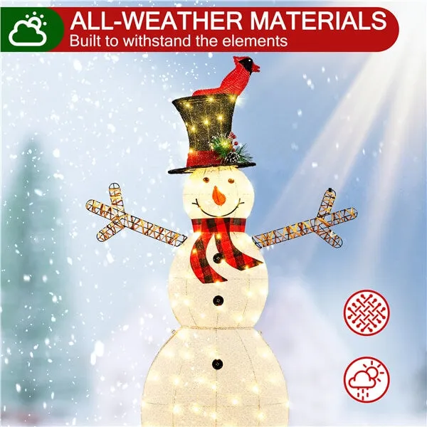 Yaheetech 5 FT Lighted Christmas Snowman